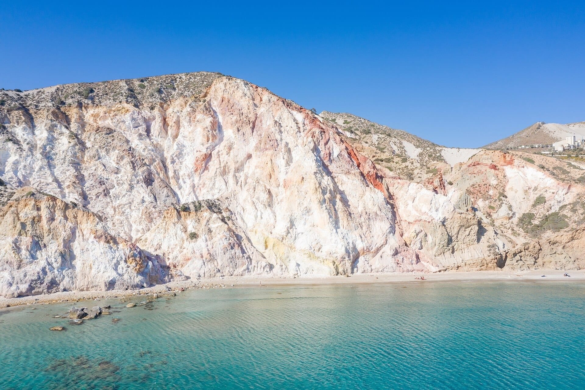 Volcanic landscapes of Milos in the Cyclades